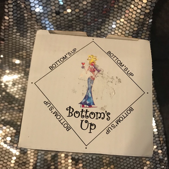 Bottoms up Wine Glass Gift 70th Bling Birthday Wine Glass new - Picture 3 of 3